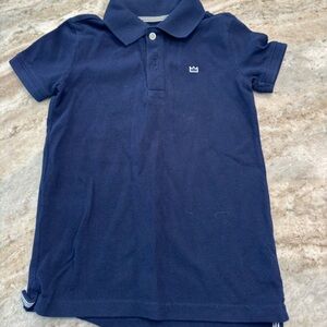Crown & Ivy boys size 4 polo navy blue